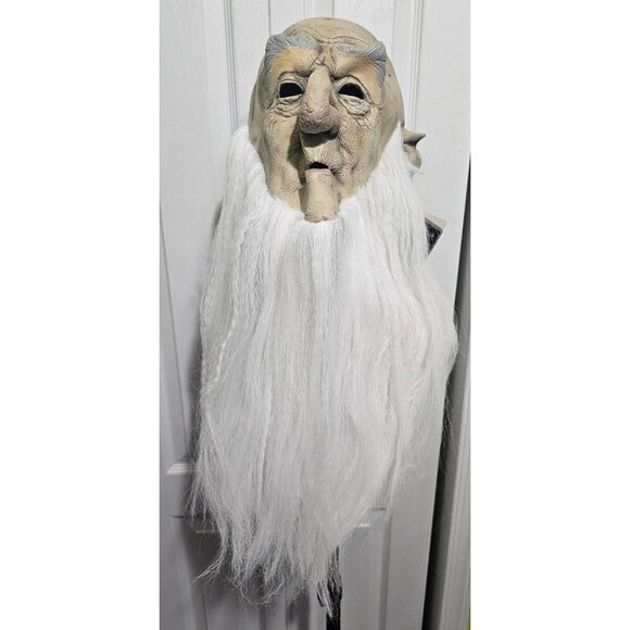 Mario Chiodo 2004 Wizard Mask Warlock Long White Beard Bald Troll Elf Overhead - Picture 2 of 10